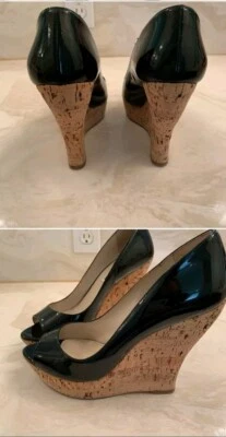 Кожаная женская обувь Mui Mui на танкетке с открытым носком размер 38 США 7,5  - Изображение 1 из 4