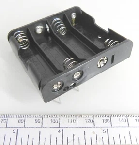 Supporto Di Batteria per 4 Batteria' Aa ' - Con Chiodi PCB - Imagen 1 de 7