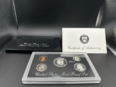 Juego de prueba de plata 1994 como nuevo de Estados Unidos - Caja y certificado de autenticidad incluidos - Juego de 5 monedas Foto 1 de 4
