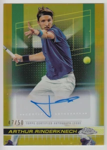 2024 Topps Chrome Tennis Arthur Rinderknech Gold Refractor Autographs Auto /50 - Picture 1 of 2
