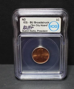 1998, 1 cent broad struck, BU, "Sin City Hoard" ICG, Lot B - Picture 1 of 4