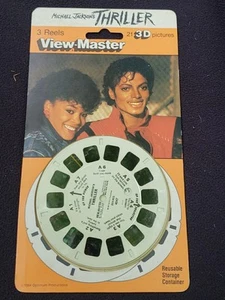 Raro "MICHAEL JACKSON'S THRILLER" View-Master 3D *ABIERTO* Blaster Pack #4047 - Imagen 1 de 10