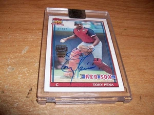 2017 Topps Baseball Signatur Serie Tony Pena Autogrammkarte 37/37 Boston Red Sox - Bild 1 von 3