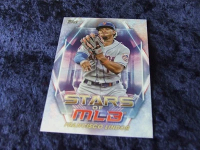 2023 Francisco Lindor New York Mets Topps Stars of MLB Baseball Card #SMLB28 - Image 1 of 2