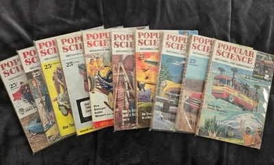 POPULAR SCIENCE MAGAZINES LOT of ten (10) vintage, in vinyl, in nice-cond, gift Foto 1 de 4
