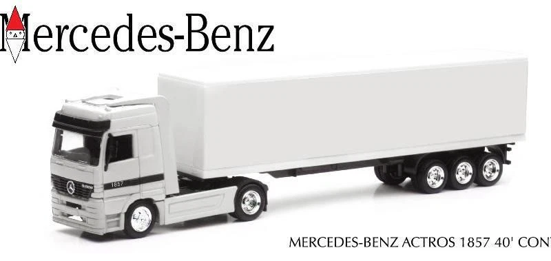 MODELLINO NEW-RAY 1:43 MERCEDES-BENZ ACTROS 1857 CONTAINER - Immagine 1 di 1