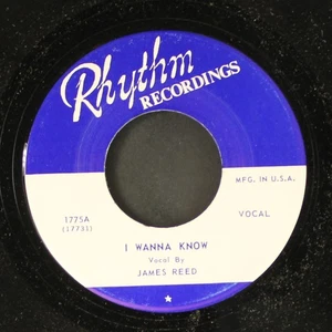 JAMES REED: i wanna know / tin pan alley RHYTHM 7" Single 45 RPM - Picture 1 of 2