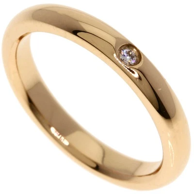 TIFFANY&Co.  Anillo de diamantes 1P banda apilable oro rosa K18 damas [usado] Foto 1 de 4