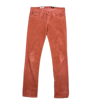 AG Adriano Goldschmied Stevie Slim Straight Corduroy Womens Orange 29 Jeans USA - Image 1 of 4