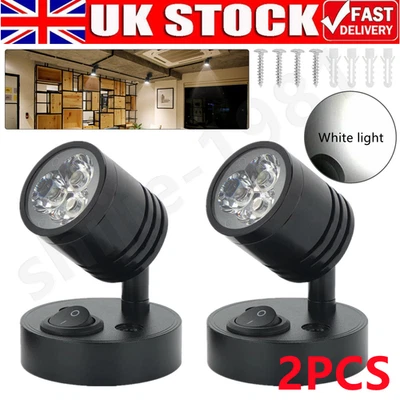 2PCS 12V LED Reading Light Interior Spot Lamp  Camper Caravan Van Motorhome Boat - Image 1 of 4