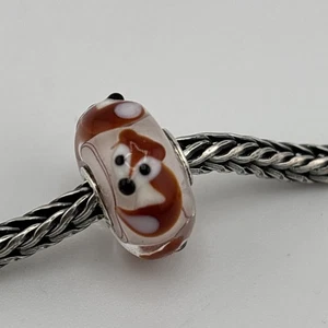 Authentische Trollbeads brauner Fuchs auf weißem Kern Critter #681 - Bild 1 von 6