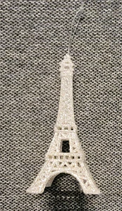 Glitter Eiffel Tower Large Ornament - Holiday Paris - Christmas Vintage TARGET - Picture 1 of 5