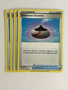 Pokemon TCG Sword & Shield Base 4x Playset Evolution Incense 163/202 Near Mint - Picture 1 of 2
