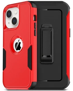 Defender Case für iPhone 14 mit Holster Gürtelclip: [2 Stück Displayschutzfolien +... - Bild 1 von 7