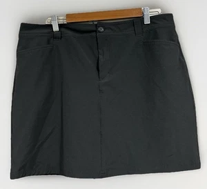 Eddie Bauer Womens Athletic Skirt Skort Size 14 Black Tennis Golf Hike Quick Dry - Picture 1 of 6