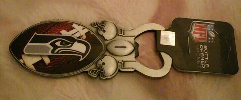 NFL Magnetic Bottle Opener - Broncos, Seahawks, Steelers Cover
