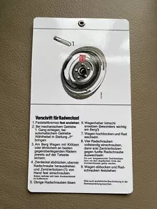Mercedes W113 Tag (Sign) W108 W109 W111 for mounting wheels - Bild 1 von 2