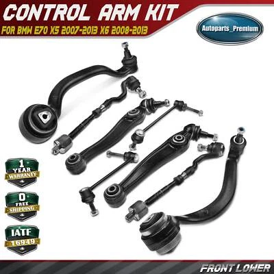 8PC Front Lower Control Arm & Ball Joint Sway Bar End Link for BMW E70 X5 E71 X6 - Image 1 of 4
