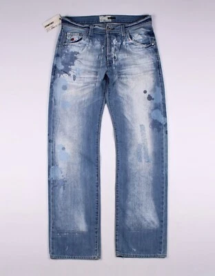 Pantalones de mezclilla para hombre Energie by Miss Sixty Y2K azul pintado envejecido talla 32X34 Foto 1 de 4