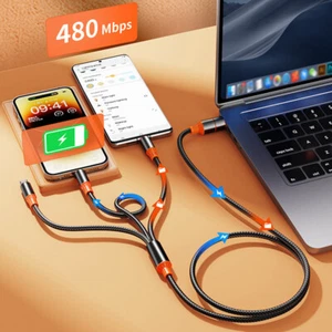3 In 1 USB Type C Adapter Fast Charger 100W Pixel Charging Data - 1 ☇ヘ - Picture 1 of 17