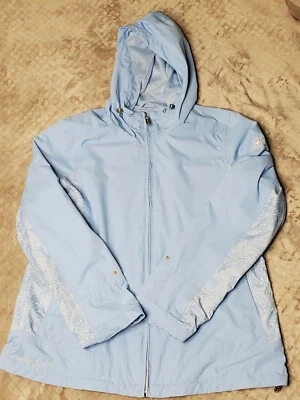 Abrigo Chaqueta con Capucha Mujer ZERO XPOSUR Azul Malla Forrado Ligero Lluvia Chica Talla M Foto 1 de 4