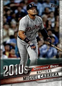 Topps Aggiornamento Decennio 2020 Miglior Inserto DB-76 Miguel Cabrera Tigers - Foto 1 di 1