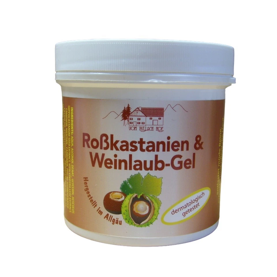 STOLZ GMBH 3 x Rosskastanien und Weinlaub Gel v. Pullach Hof Creme Balsam Lotion Hautpflege
