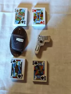 Vintage 1980er Jahre Spielkarten-Themenradierer mit Würfel - Bild 1 von 7