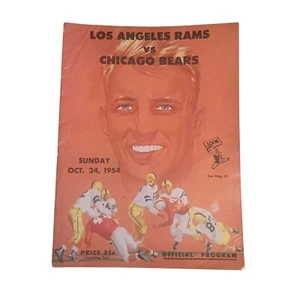 NFL Los Angeles Rams V. Chicago Bears Football Official Program October 24 1954 - Picture 1 of 3
