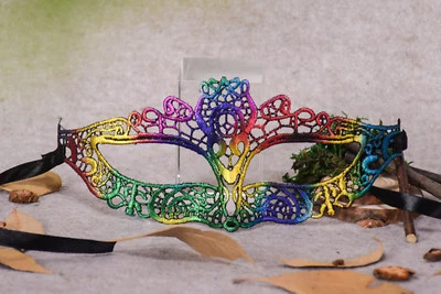 Женщин Kids цветной крючком кружева костюм вечеринки карнавальный танец мяч глаз маска для лица  - Изображение 1 из 4