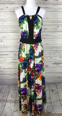 Maxi Vestido New Directions Talla M Para Mujer Multicolor Sin Mangas Elástico Ojo de Cerradura Foto 1 de 4