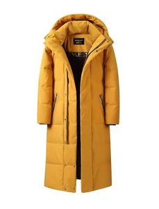 Down Jacket Men's Mid-length Couple's Thickened Winter Coat New Handsome Outwear - Picture 1 of 18