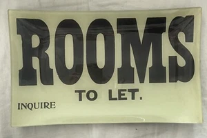 „RAR“ JOHN DERIAN DECOUPAGE „ZIMMER ZUM VERMIETEN“ TABLETT SIGNIERT 11x6,75“ - Bild 1 von 2