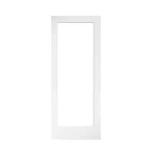 eightdoors Interior Door Slab 32"x80" x 1-3/8" Clear Glass 1-Lite White Finished - Picture 1 of 10