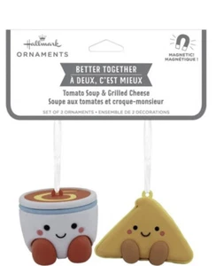 Hallmark Better Together Magnetic Ornament SET Grilled Cheese & Tomato Soup NEW - Picture 1 of 1