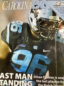 North Carolina UNC Tar Heels Magazine Blue 2014 Football Farmer Lovejoy Bozek - Picture 1 of 22