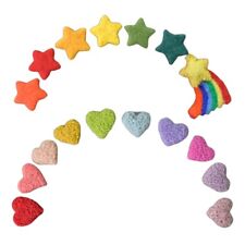 5Pcs/Set DIY Handmade Baby Wool Felt Rainbow Stars Love Heart Home Party Decor