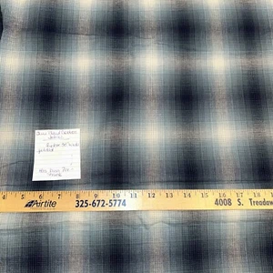 2 Yards 56” Wide Pre Shrunk Cotton Variegated Blue Plaid Fabric Material - Picture 1 of 6