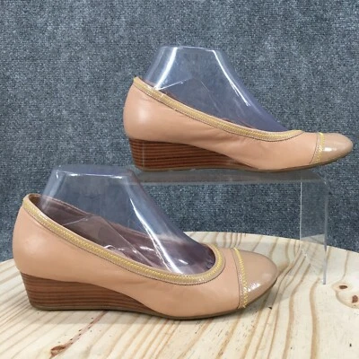 Zapatos de salón de cuña Cole Haan para mujer 7,5B tostado Milly sin cordones informales cómodos charol Foto 1 de 4