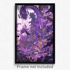 Art Poster - Purple Cascade (Psychedelic Trippy Weird 11x17 Print)