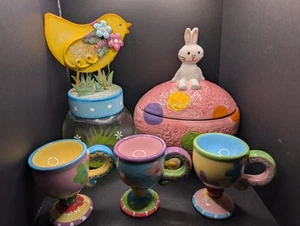 Cracker Barrel Easter Collection 5 Pieces - With Boxes - Picture 1 of 24