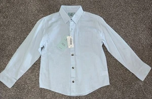 NWT Boys Class Club Light Blue Button Up Modern Fit Long Sleeve Shirt Size 6/7 - Picture 1 of 3