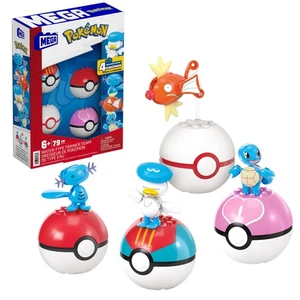 MEGA Pokémon Action Figure Building Toys Set, Water-Type Trainer Team with 79... - Picture 1 of 7