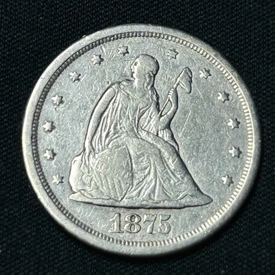 1875-S Silver Twenty Cent Piece San Francisco Mint Very Fine Condition - Image 1 of 2