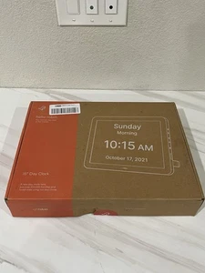15" Robin Clock with Day and Date for Elderly, Extra Large, White - Picture 1 of 13