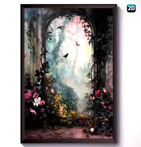 Kunst Leinwand Gothic Fantasy Wald Leinwanddruck Poster, Rahmenlos Dark Academia - Bild 1 von 2