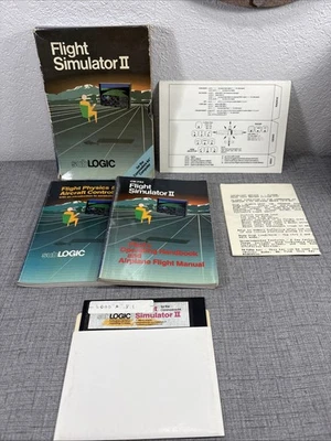 Flight Simulator II Computer Game Commodore 64 Complete 1983 SubLogic - Image 1 of 4