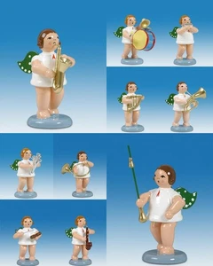 Engelmusikanten 10-teilig ohne Krone Höhe ca 6 cm NEU Holzengel Weihnachtsengel - Picture 1 of 1