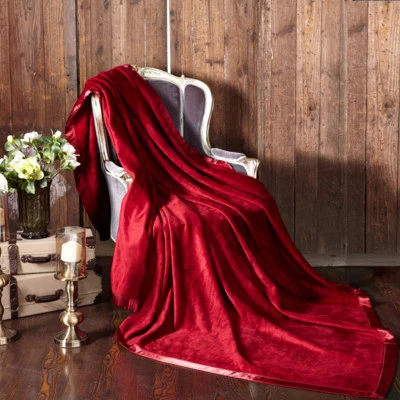 Mulberry Silk Blanket Throws Velvet Bed Cover Spring Autumn Blankets Queen King - Image 1 of 4