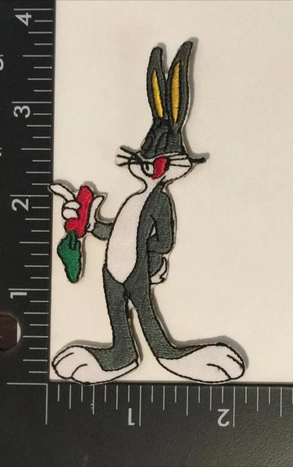 Official Bugs Bunny Standing With Carrot Embroidered Iron Sew Patch High Quality - Image 1 of 1